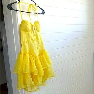 HELLO MOLLY Yellow Mini Dress